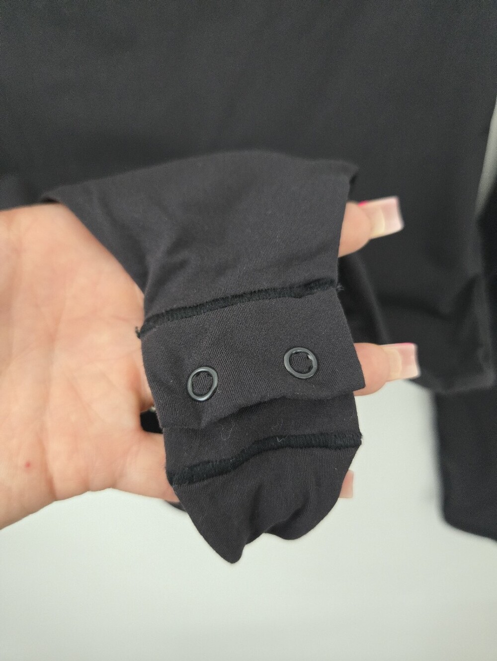SKIMS Fits Everybody Long Sleeve Crew Neck Bodysuit. Onyx. Size Large. - Picture 6 of 9